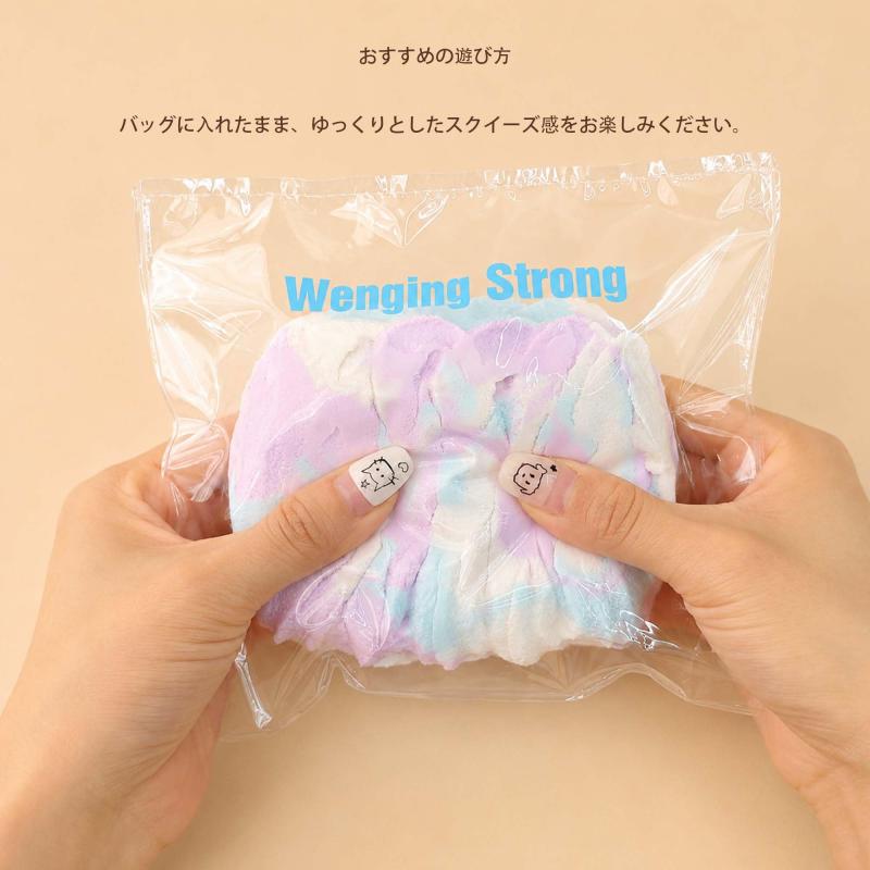 Wenqing strong 低反発スクイーズ クリームロール シリコン素材 大人向け かわいい ブルー ピンク パープル ふわふわ もちもち ぷにぷに 水感応 ストレス解消 癒し系 リラックス 集中力向上 に whitehalca-10284686 White market サンプル画像3