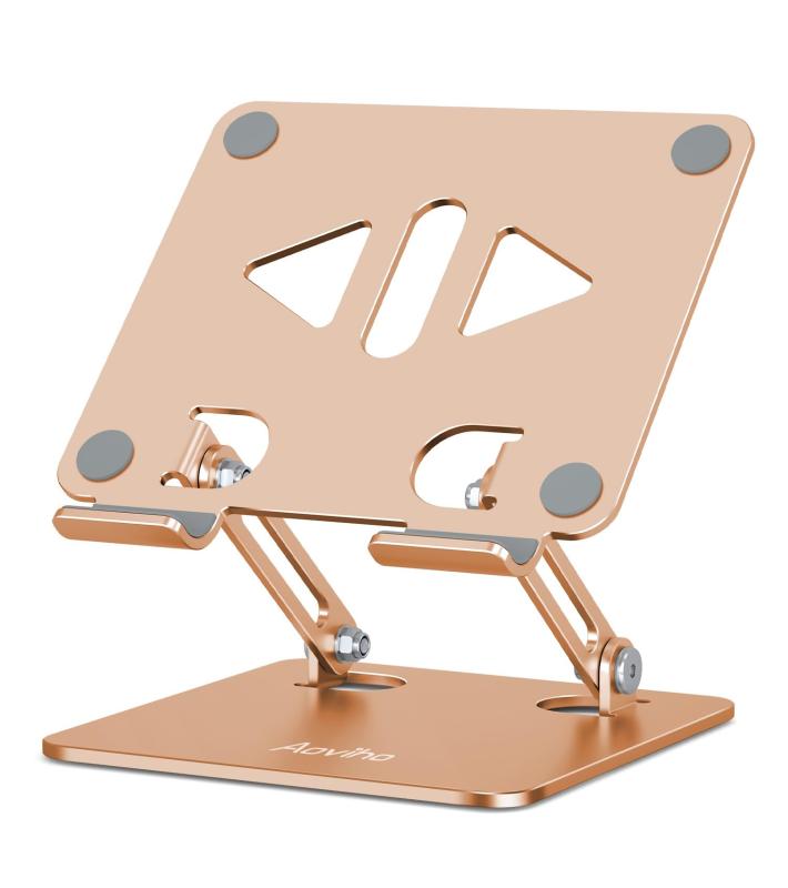 Aoviho(アオビホ) タブレットスタンド ipadスタンド 折り畳み式 tablet stand 描きホルダー アイパッド アルミ製 持ち運び便利 高さ角度調整可能 卓上 液タブ 充電台 スマホ立て 縦置き 横置き テ【軽量で持ち運びに便利】 このタブレットスタンドは高品質なアルミニウムを使用しており、わずか262gの軽さで、持ち運びにとても便利です。折りたたむとコンパクトになり、バッグにすっきり収まります。出張や旅行の際にも簡単に持ち運べ、どこでも快適にタブレットを使用できます。スタンドの天面と底面には防滑シリコンパッドがあり、タブレットが滑る心配もありません。また、足部分にもシリコンパッドが付いており、テーブルやタブレットを傷つけることなく、安心に使えます。【デザインと機能性を両立】 スタンドの面板には中央にシンプルで美しい三角形のデザインが施されており、見た目もスッキリと美しい印象を与えます。このデザインはスタンドを簡単に開くことができ、使い勝手も向上させています。さらに、長時間タブレットを使用しても熱がこもりにくく、優れた放熱性を持っているため、快適に使用できます。【自由に調整が可能】 人間工学に基づいた設計で、高さは自由に調整できるため、自分に最適な高さを調整します。長時間の使用による姿勢の悪化を防ぎ、猫背や腰痛を予防することで、健康的な姿勢を保つことができます。オフィスや屋外、キッチン、学校など、さまざまなシーンで活躍します。仕事や趣味の時間をより快適に、効率的に楽しむことができます。【幅広い対応性】 このタブレットスタンドは4インチから11インチまでのスマートフォンやタブレットに対応しており、iPhone 16、15、14、13、12、11、X、8、7、iPad Pro、iPad Air、iPad miniなど、4インチから11インチのタブレット・スマートフォンに対応しています。【2年間の安心】 このスタンドには購入から2年間のが付いており万が一問題が発生した場合でも迅速に対応いたします。お客様の満足を第一に考え、全力でサポートいたします。