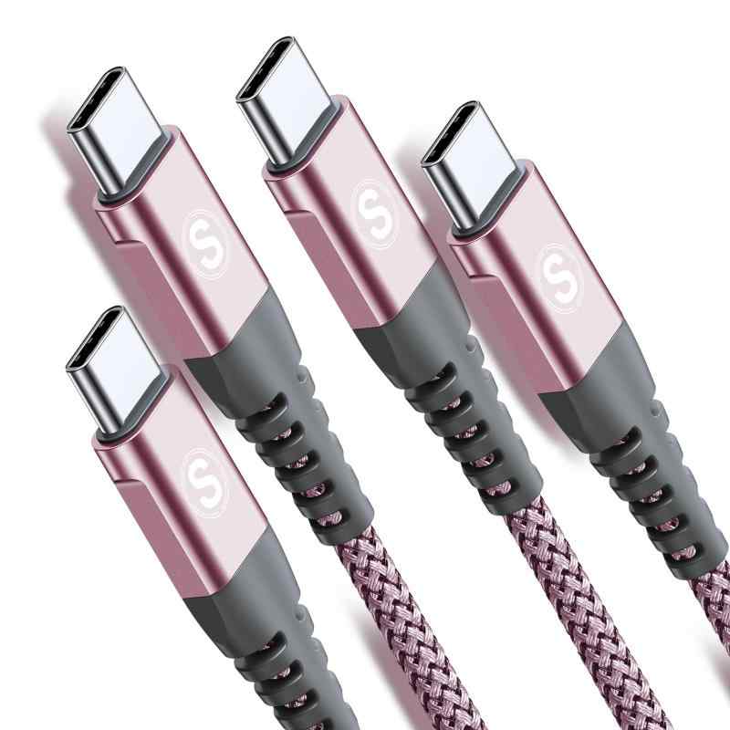 USB Type C ケーブル【1m/2本セット】 PD対応 65W急速充電 Sweguard USB-C to USB-C ケーブル タイプc 充電 iPhone 17/16/15 Pro Max,iPad Pro/Air/mini6,MacBook,Samsung Galaxy S26/S25/S24/S23/S22/S21,Sony,Xiaomi,Pixel等Type-c機種対応(高品質 USB-C to USB-C ケーブル：USB-C対応のスマホやタブレットを、パソコンや充電器に接続。充電・データ転送の両方をサポートするスタンダードなケーブルです。65W PD高速充電：Type-C to CケーブルはPD規格に対応し、最大65Wの高出力安定供給を実現。スマートフォンからタブレット、ノートPCまで、充電時間を大幅に短縮します。（最大出力は、対応するPDアダプターとデバイスの組み合わせにより異なります。）驚異の耐久性：高密度ナイロン編み構造と40000回以上の屈曲試験をクリアした設計により、一般的なUSBケーブル比で寿命を4倍以上に延伸。さらに端子部には耐腐食性に優れた金メッキを採用。長期使用による信号劣化を抑え、常に安定した接続を実現する高耐久Type-Cケーブルです。安全かつ高速充電：本USB-C to Cケーブルは、56kΩ保護回路により短絡、過充電、過熱からデバイスを保護。さらに低抵抗の太径心線を採用し、高速かつ安定した充電を実現します。幅広い互換性：Sweguard USB-C to Cケーブルは、iPhone 17/16/15シリーズ、MacBook、Galaxy S26/S25/S24/S23/S22/S21/S20/ S10/ S9/ S9 Plus/ S8/ Note 8、Dell XPS 13/15、HP Spectre X360、Nexus 5X/6P、ChromeBook Pixel 2015、HTC U11/ 10など、USB-Cポートを搭載したほぼすべてのスマートフォン・タブレット・ノートPCに対応しています。（注：映像出力機能には非対応です）