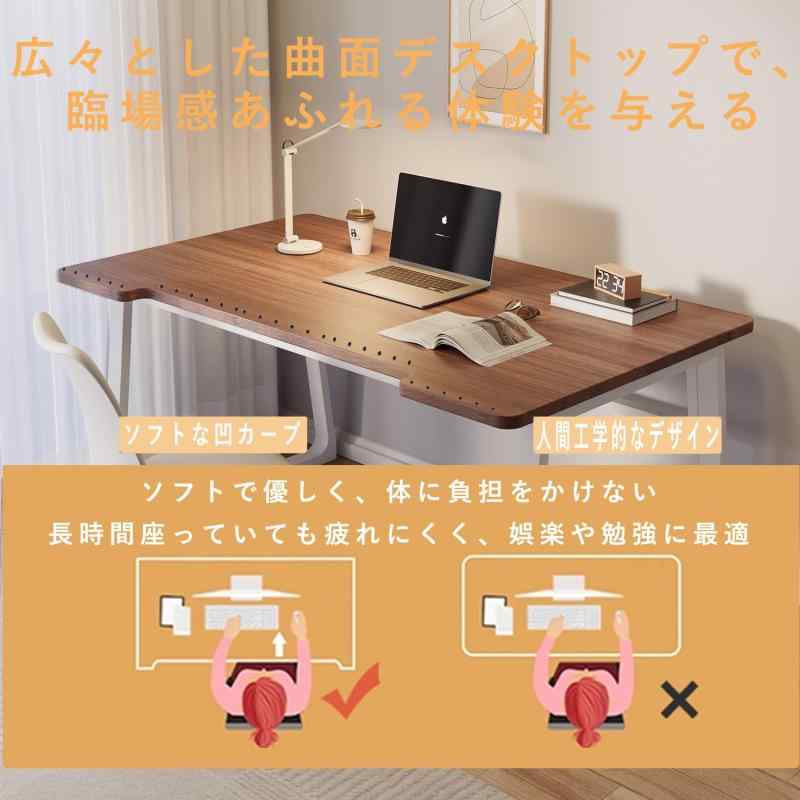 PQNLXLN 北欧 U型 デスク パソコンデスク 幅80cm 幅100cm 奥行50cm 組立簡単 シンプル ワークデスク PC作業台 在宅勤務 リモートワーク用 おしゃれ 勉強机 whitehalca-10309460 White market サンプル画像2