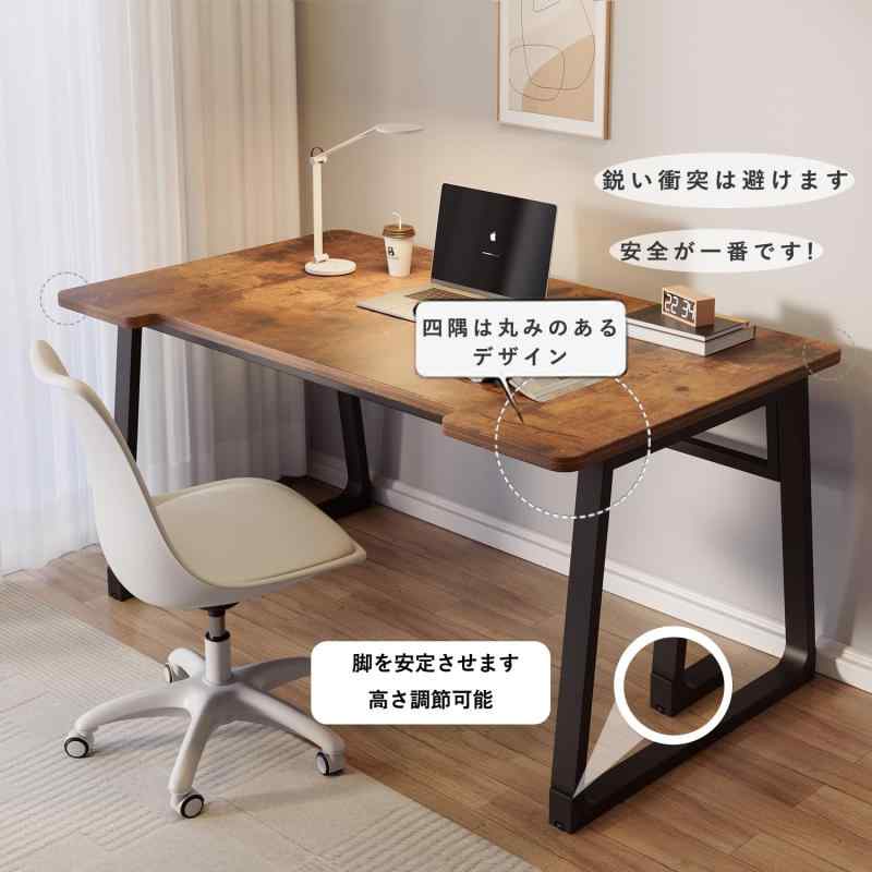 PQNLXLN 北欧 U型 デスク パソコンデスク 幅80cm 幅100cm 奥行50cm 組立簡単 シンプル ワークデスク PC作業台 在宅勤務 リモートワーク用 おしゃれ 勉強机 whitehalca-10309474 White market サンプル画像3