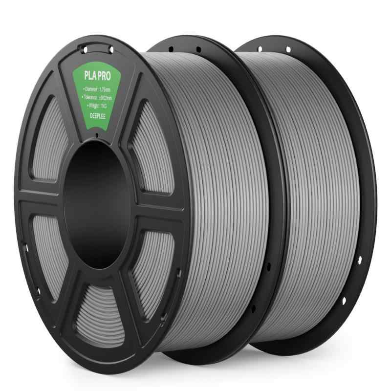 DEEPLEE PLA PRO 1.75mm 高強度・高靭性・±0.02mm PLAフィラメント 2KG グレー×2 whitehalca-10301459 White market パッケージ画像