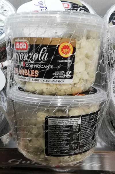 5の倍数日は楽天カードエントリーで5倍/★即納★【COSTCO】コストコ通販【IGOR】 ゴルゴンゾーラ クランブル　170g×2個（要冷蔵）