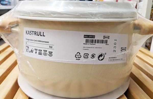 【IKEA】イケア通販【KASTRULL】カストルル　鍋 ふた付き　3L