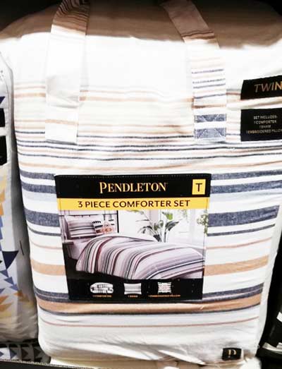 あす楽★即納★【COSTCO】コストコ通販2022NEW 【PENDLETON】ペンドルトン 掛け布団3点セット ツインサイズ 167 228cm 枕カバー クッション