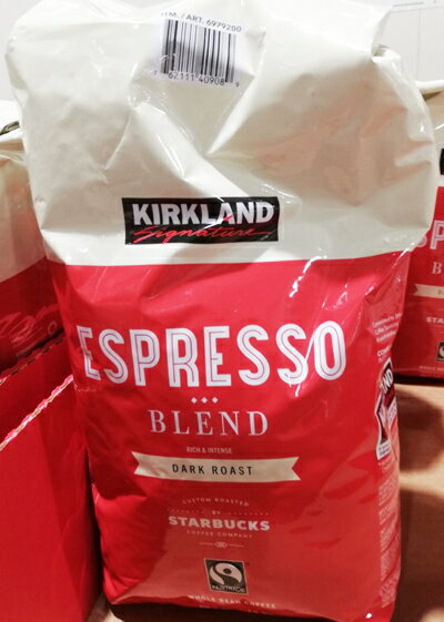 あす楽★5の倍数日は楽天カードエントリーで5倍/あす楽★即納★【COSTCO】コストコ通販【STARBUCKS COFFEE】 カークランド スターバックス ダークロースト エスプレッソコーヒー（豆）1.13kg