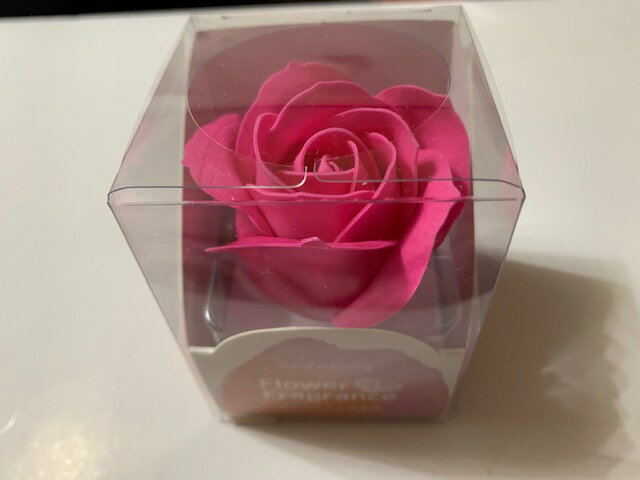 ギフト 花の形の芳香剤 可愛いバスフラワー 濃いピンクの薔薇 プレゼント用 ギフト用 フラワーフレグランス