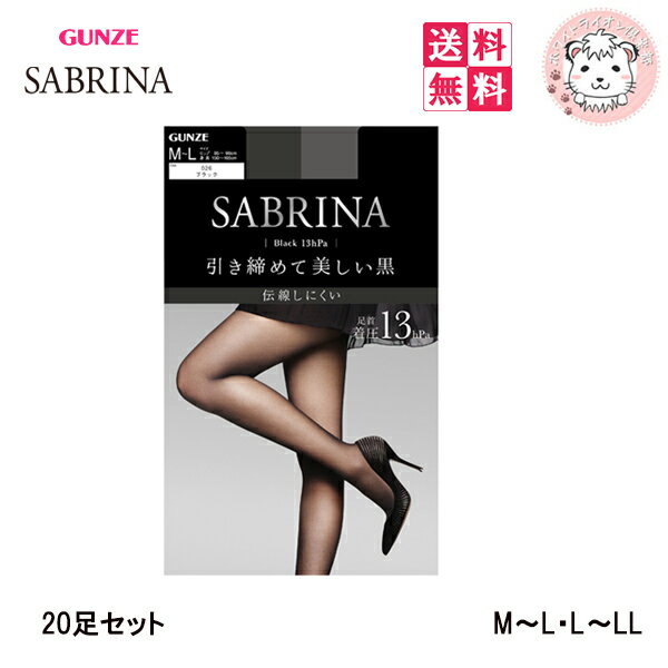 グンゼ サブリナ ブラック 13hpa 着圧 パンティストッキング 20足セット SB480 M-L/L-LL