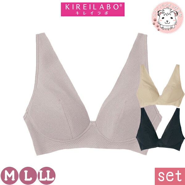 グンゼ キレイラボ Fitte ノンワイヤーブラジャー KB4192 3枚セット M/L/LL