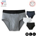 グンゼ YG ブリーフ 抗菌防臭 綿100% 前あき M/L/LL | 無地 メンズ 綿 セミビキニブリーフ 下着 肌着 インナー YV0040V GUNZE