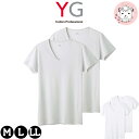 グンゼ YG Vネック Tシャツ DRY&DEO 抗菌防臭 吸汗速乾 2枚組 M/L/LL | 綿混 脇縫いなし 春夏 無地 メンズ ポリエステル 下着 肌着 インナー YV0115B GUNZE(4)