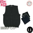 【アウトレット】ニットベスト 前開き 暖かい チョッキ アクリル混 LL