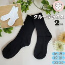 【アウトレット】クルー丈ソックス 2足組 抗菌防臭 ダブルサポート キッズ スクールソックス 白 紺 子供用 リブ 靴下 16-18cm/19-21cm/22-...