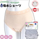 失禁パンツ 2枚セット 尿漏れパンツ 軽失禁ショーツ 女性用 吸水ショーツ 軽失禁 レース パンツ 消臭 防臭 日本製 M/L/LL フェムケア フェムテック