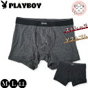 【アウトレット】ボクサーパンツ 2枚セット メンズ PLAYBOY プレイボーイ 無地 前開き アウトゴム ボクサーブリーフ パンツ L