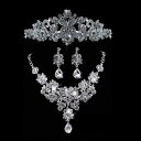 ティアラ & ネックレス & イヤリング or ピアス 3点 セット ウエディング ウェディング ブライダル アクセサリー 小物 結婚式 挙式 披露宴 花嫁 新...