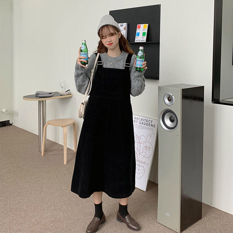 レディース ジャンパースカート サロペット スカート オールインワン カジュアル 大人可愛い 学生 ママコーデ デート 可愛い おしゃれ お出かけ 秋冬 デイリー ブラウン ブラック フリーサイズ