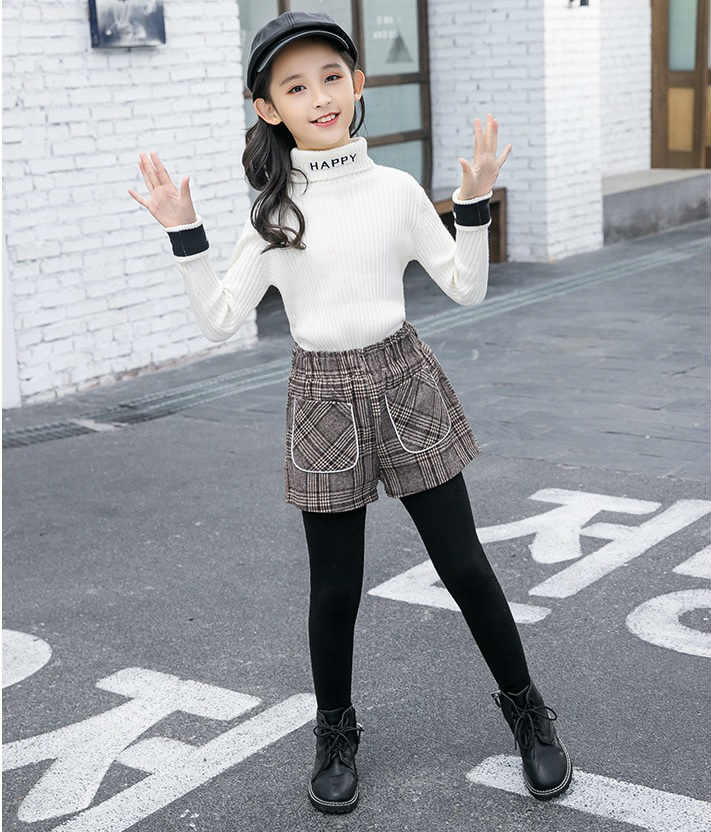 冬 ニット レディース キッズ 女の子 ショートパンツ 110 パンツ