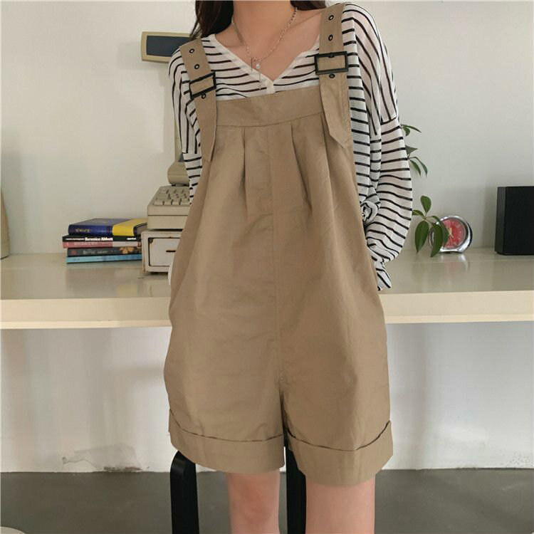 大きいサイズ レディース サロペット パンツ ショート ハーフ 春