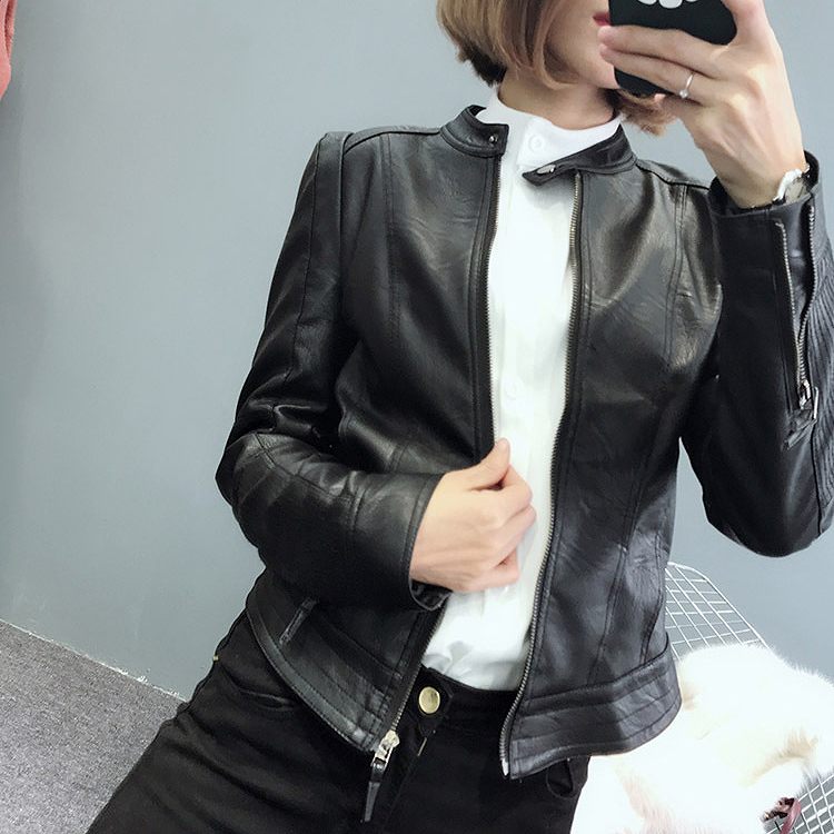 レディース レザー ライダースジャケット シングル アウター カジュアル 長袖 大人 可愛い フェミニン きれいめ エレガント おしゃれ お出かけ お呼ばれ デイリー 普段着 ブラック M L XLのサムネイル