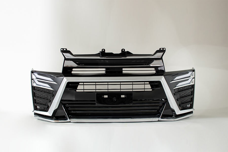 【39ショップ買いまわり×ポイント】トヨタ ハイエース 200系 フロントバンパー 4型5型6型 ブラックマイカ209 社外品 塗装済 シーケンシャル 流れる ウィンカー デイライト付 標準 DX/S-GL 外装パーツ スモール ウインカー フォグランプ