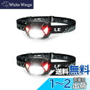 ヘッドライト LED ヘッドランプ 高輝度 ledヘッドライト 電池式 2個セット【スポット・ワイドビーム切替/赤色サブLED搭載・夜釣りに最適/実用点灯22時間/防水/CE ROHS認証済み】釣り 登山 キャンプ 散歩 作業 アウトドア 災害 停電用 小型 軽量 ヘッド ライト