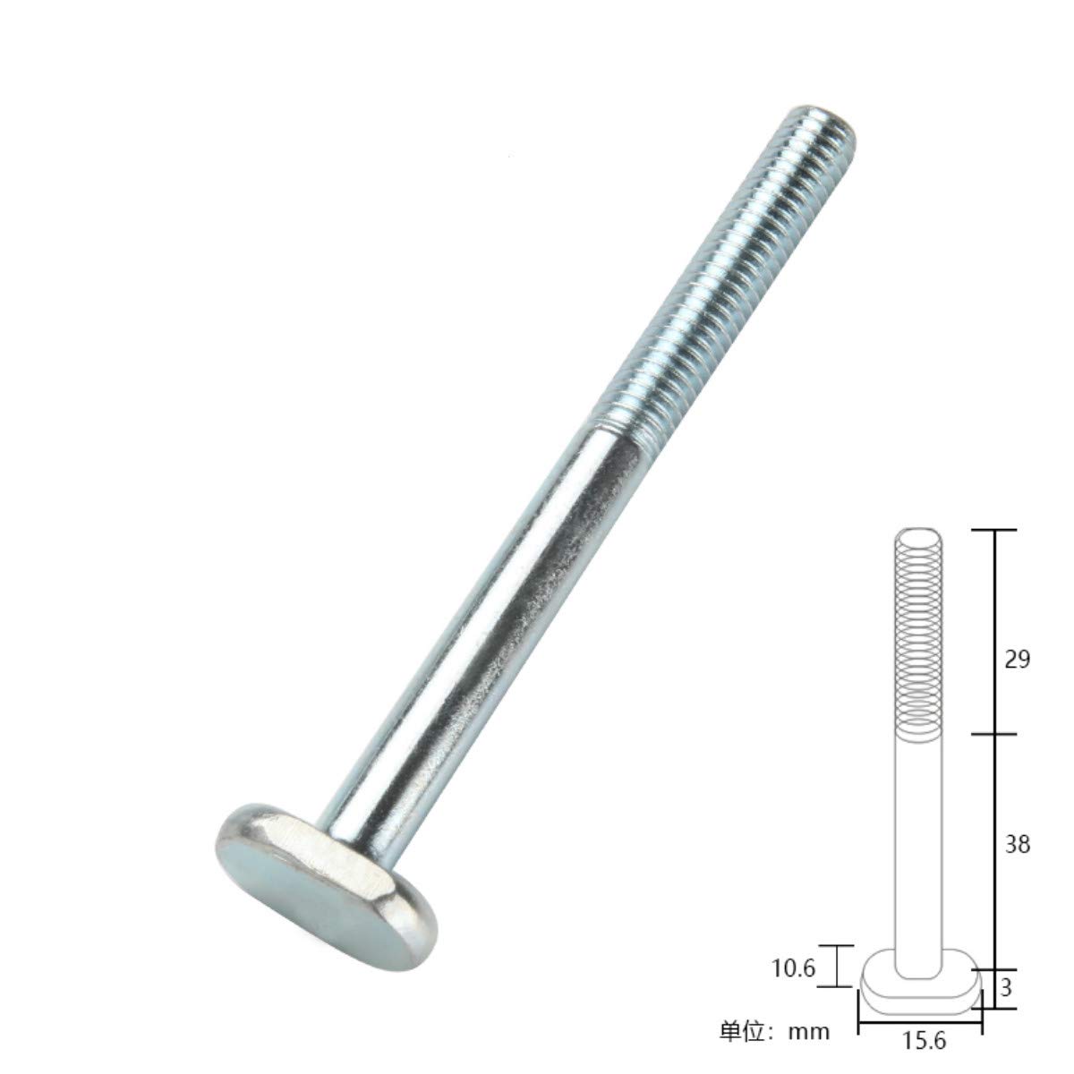 CarAngels 10本入 M6 70mm T‐ボルト 19mmTスロットトラック用 テーブルソーアクセサリー 木工道具 (M6‐Tボルト-70mm)