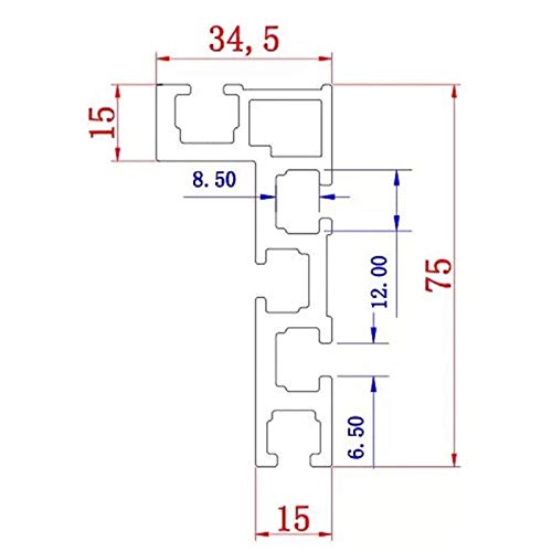 CarAngels マイタートラック テーブルソーフェンス 75mm規格 アルミ製 Tスロットトラック クランプトラック 大工ツール テーブルソーDIY用 (400MM)