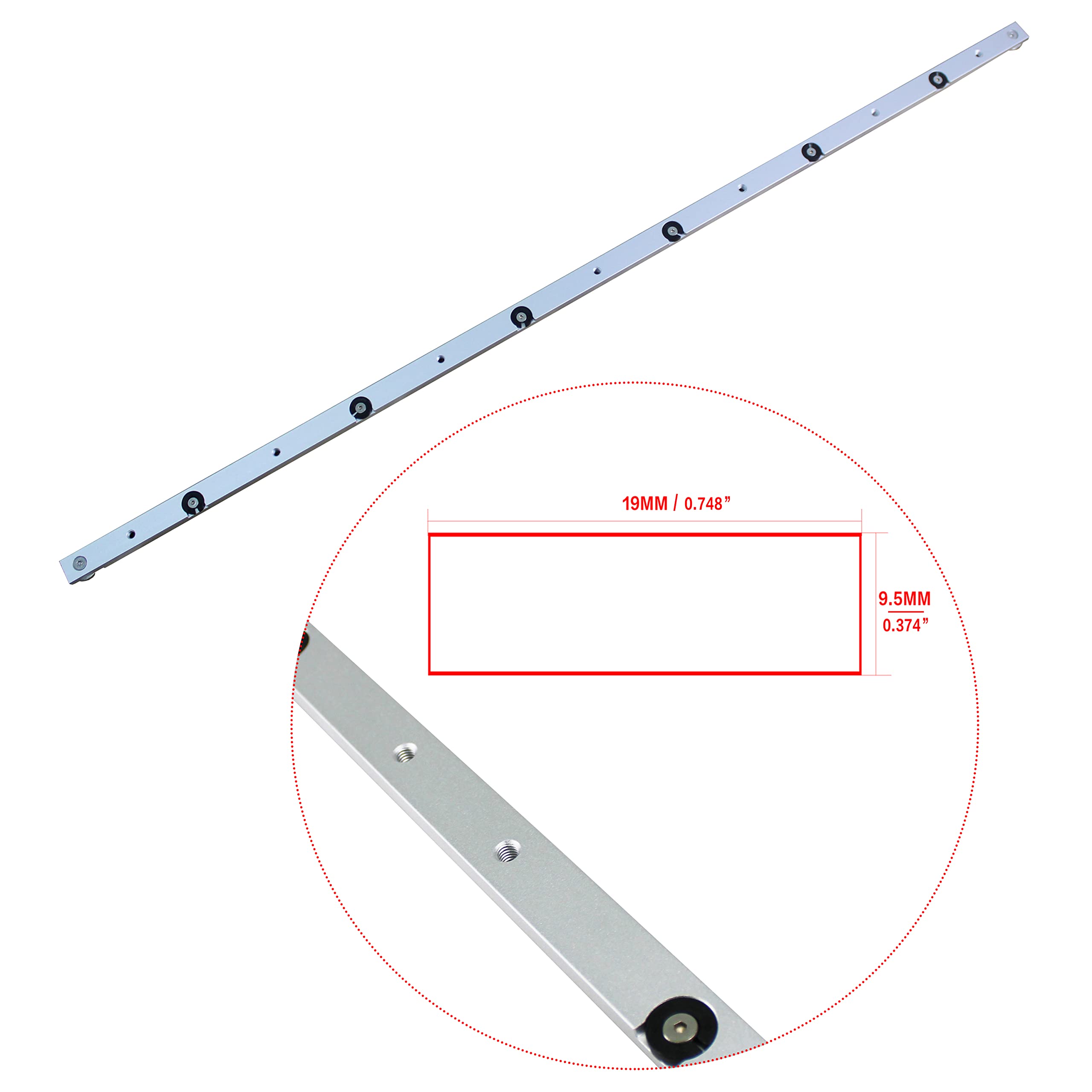 HFS(R) マイタースロットランナー 850mm アルミ合金 テーブルソー用 大工 DIY