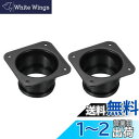 【送料無料】PATIKIL 75 mm ダクト接続フランジ 2個 乾燥機通気壁プレート 正方形-ラウンド直線ダクトプレート 暖房 冷房 換気扇用 ブラック