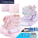 Kesote ポップアップカード 桜 花 2枚セット 立体カード メッセージカード バレンタイン 卒業 さくら おしゃれ 封筒付き