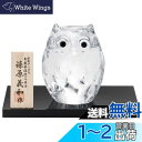 アデリア(ADERIA) 津軽びいどろ 置き物 子ふくろう クリア 日本製 化粧箱入り インテリア オーナメント 可愛い 鳥 ギフト 女性 母の日 父の日 夫婦...