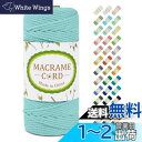 LEREATI マクラメロープ 3mm x 100m ナチュラルコットン マクラメ 糸 マクラメ 紐 綿糸 太毛糸 DIY 手編みロープ 壁掛け 鉢植え装飾 編...