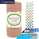LEREATI マクラメロープ 3mm x 100m ナチュラルコットン マクラメ 糸 マクラメ 紐 綿糸 太毛糸 DIY 手編みロープ 壁掛け 鉢植え装飾 編...