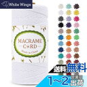 LEREATI マクラメロープ 2mm x 200m マクラメ糸 綿ロープ yarn コットンロープ 綿糸 ひもめんマクラメ 紐 DIY 手編みロープ, 壁掛け, 鉢植え装飾, 編み物, 工芸品 (ホワイト)