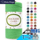 LEREATI マクラメロープ 2mm x 200m マクラメ糸 綿ロープ yarn コットンロープ 綿糸 ひもめんマクラメ 紐 DIY 手編みロープ, 壁掛け, 鉢植え装飾, 編み物, 工芸品 (グラスグリーン)