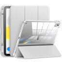 INFILAND iPad 第11世代 A16 ケース 11インチ 2025 / iPad 第10世代 ケース 2022 10.9インチ 第1世代Pencil吸着対応 裏全透明カバー 超軽量 薄型 ペンホルダー付き 傷つけ防止 キズ防止 オートスリープ機能(シルバー)(2)