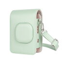 HIYQIN For mini liplay ケース、フィルム 保護バッグ 可愛いカメラバッグ Liplay保護ケース ショルダーストラップ付き PUレザー(グ...