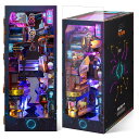 FUNPOLA ブックヌック キット Booknook 木製パズル DIY ミニチュア ドールハウス LEDライト付き 本棚入れ ブックエンド 展示用 クラフト...