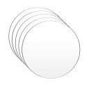DARENYI 厚さ1mm 直径15cm 透明 円形アクリル板 5枚セット高透明アクリルシート アクリル丸板 保護フィルム付き 絵画、DIY装飾、教育などに適し...