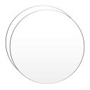 DARENYI 厚さ1mm 直径25cm透明円形アクリル板 2枚セット 高透明アクリルシート プラスチック板 保護フィルム付き 絵画、DIY装飾、教育などに適し...