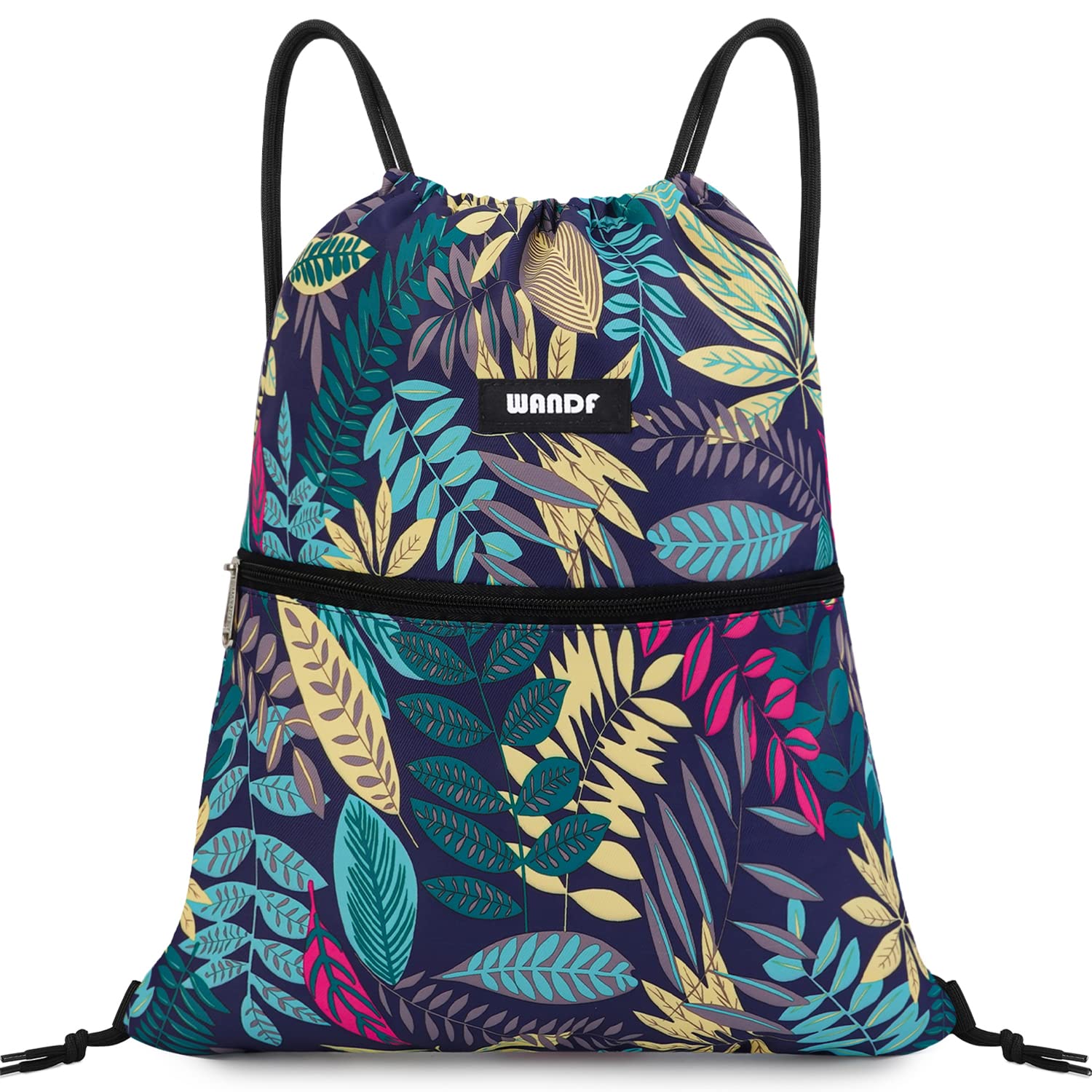 【送料無料】[WANDF] ジムサック ナップサック スポーツバッグ 防水 大容量 巾着 リュックサック シューズケース (6035 ブルー)