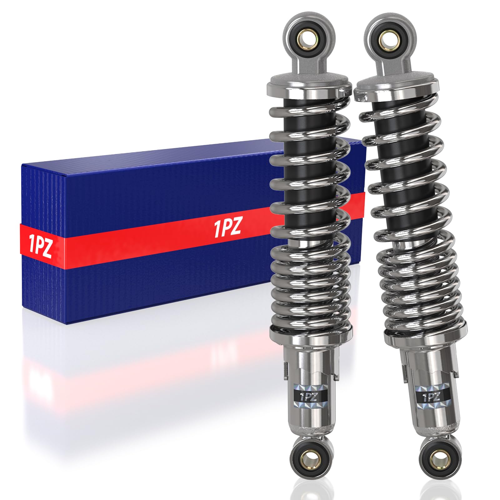 1PZ JPR-S03 リアサスペンション 5段階 ホンダ ヤマハ スズキ用 280mm モンキー ゴリラ バイク ATV クワッド プリロード可調 バイク オートバイ用 社外品（2本セット）