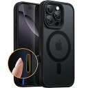 JETech iPhone 16 Pro 6.3インチ用 マグネット ケース カメラコントロールキャプチャボタン MagSafeに対応 半透明のマット背面 薄型 耐衝撃 カバー (ブラックチタニウム)