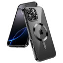 JETech iPhone 16 Pro 6.3インチ用 ソフトクリアケース カメラレンズ全面保護 MagSafeワイヤレス充電対応 耐衝撃 電気メッキTPUカバー (ブラック)