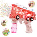 Funk Doggie シャボン玉 電動式 人気 10泡穴 LEDライト バブルガン 自動 ライト付き しゃぼんだま製造機 子供 おもちゃ 外遊び ピクニック キ 結婚式 女の子 男の子