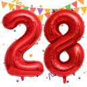 Sekat 数字 バルーン 40インチ レッド ナンバーバルーン 誕生日 風船 バースデー 飾り アルミ風船 ハッピーバースデー 結婚式パーティー 記念日 ウェ...