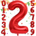Sekat 数字 バルーン 40インチ レッド ナンバーバルーン 誕生日 風船 バースデー 飾り アルミ風船 ハッピーバースデー 結婚式パーティー 記念日 ウェ...