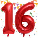 Sekat 数字 バルーン 40インチ レッド ナンバーバルーン 誕生日 風船 バースデー 飾り アルミ風船 ハッピーバースデー 結婚式パーティー 記念日 ウェ...