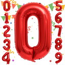 Sekat 数字 バルーン 40インチ レッド ナンバーバルーン 誕生日 風船 バースデー 飾り アルミ風船 ハッピーバースデー 結婚式パーティー 記念日 ウェ...